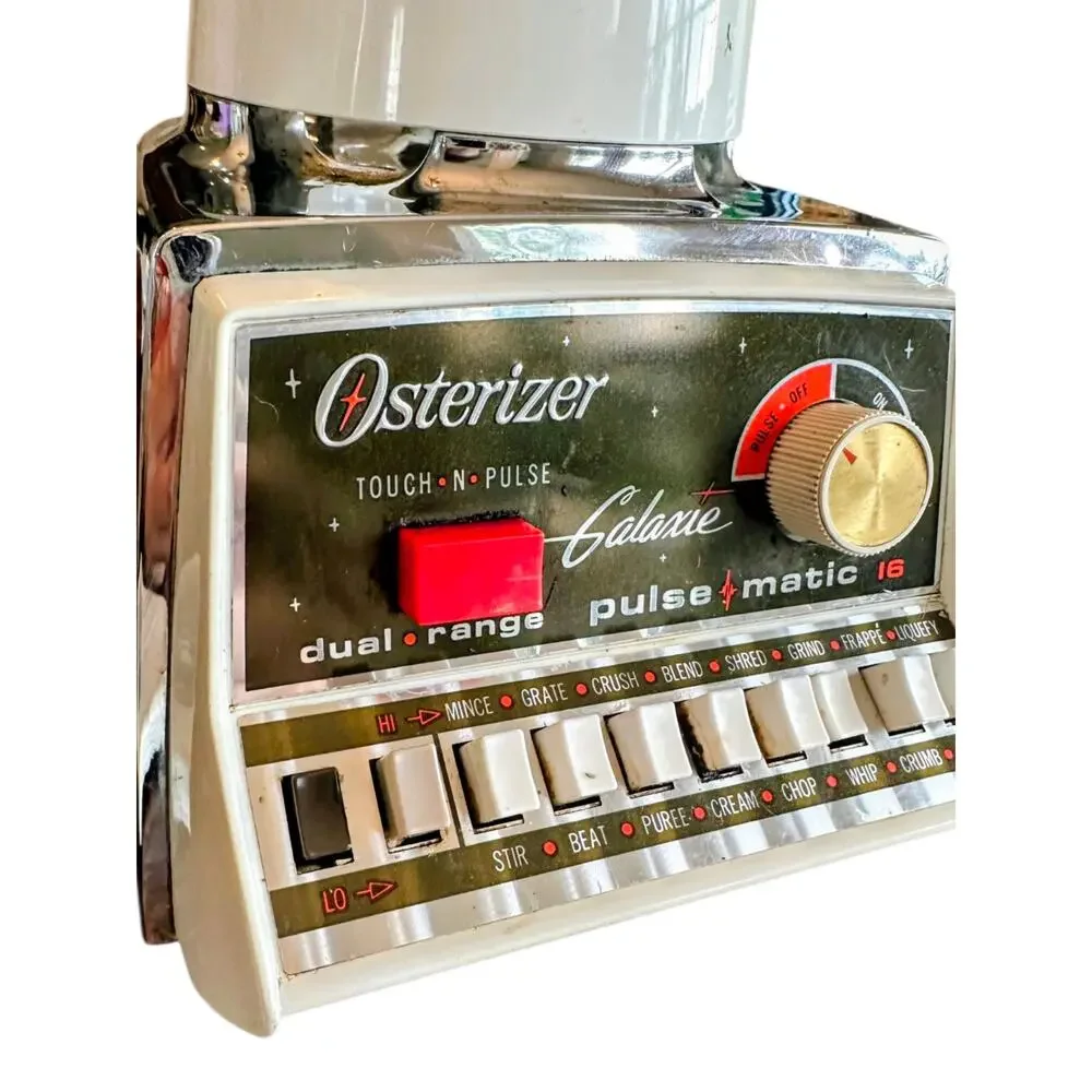 Vintage Osterizer Galaxie Pulse Matic 16 Blender Glass Jar USA Tested Works